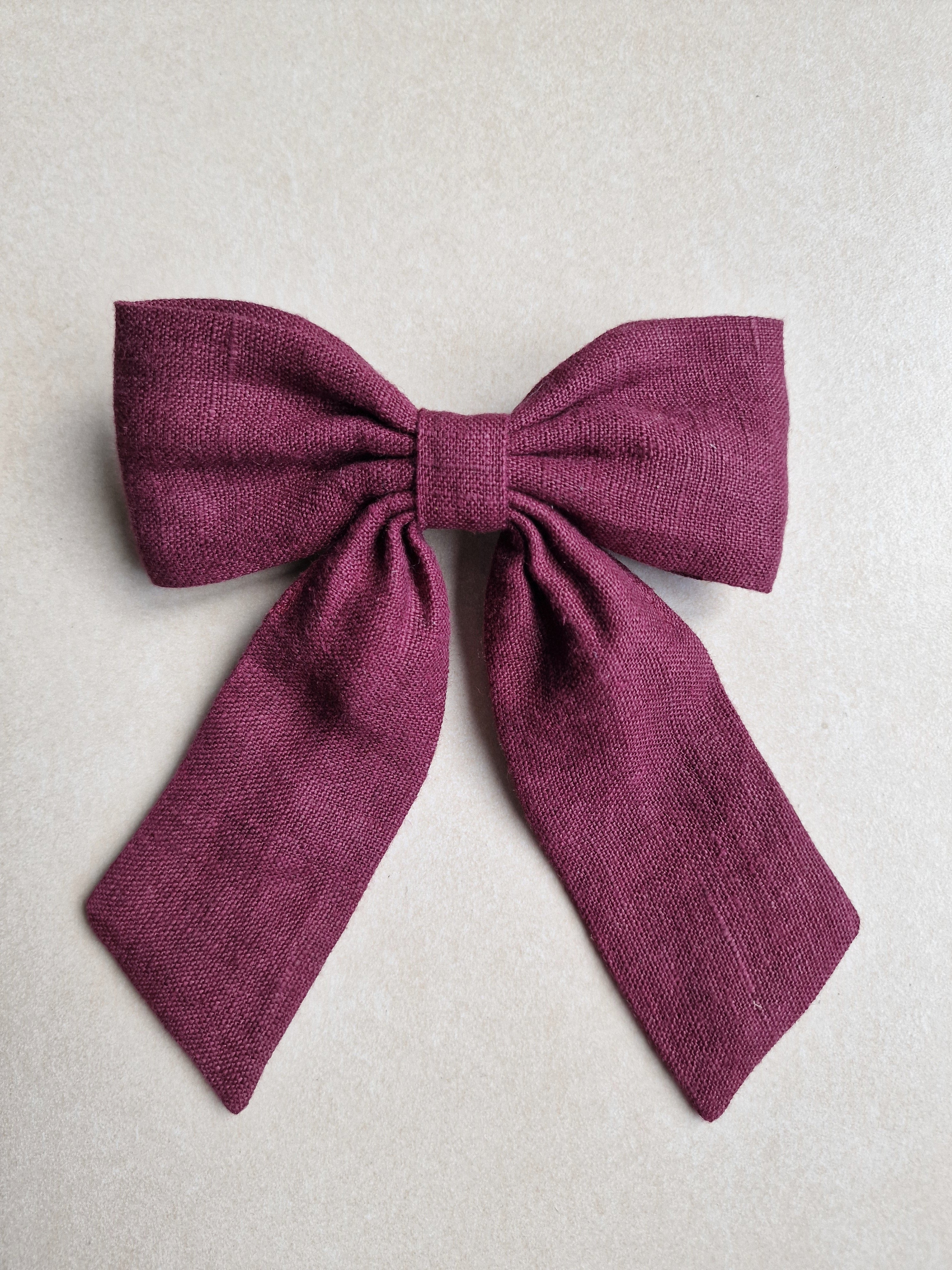 Barrette Nœud en lin