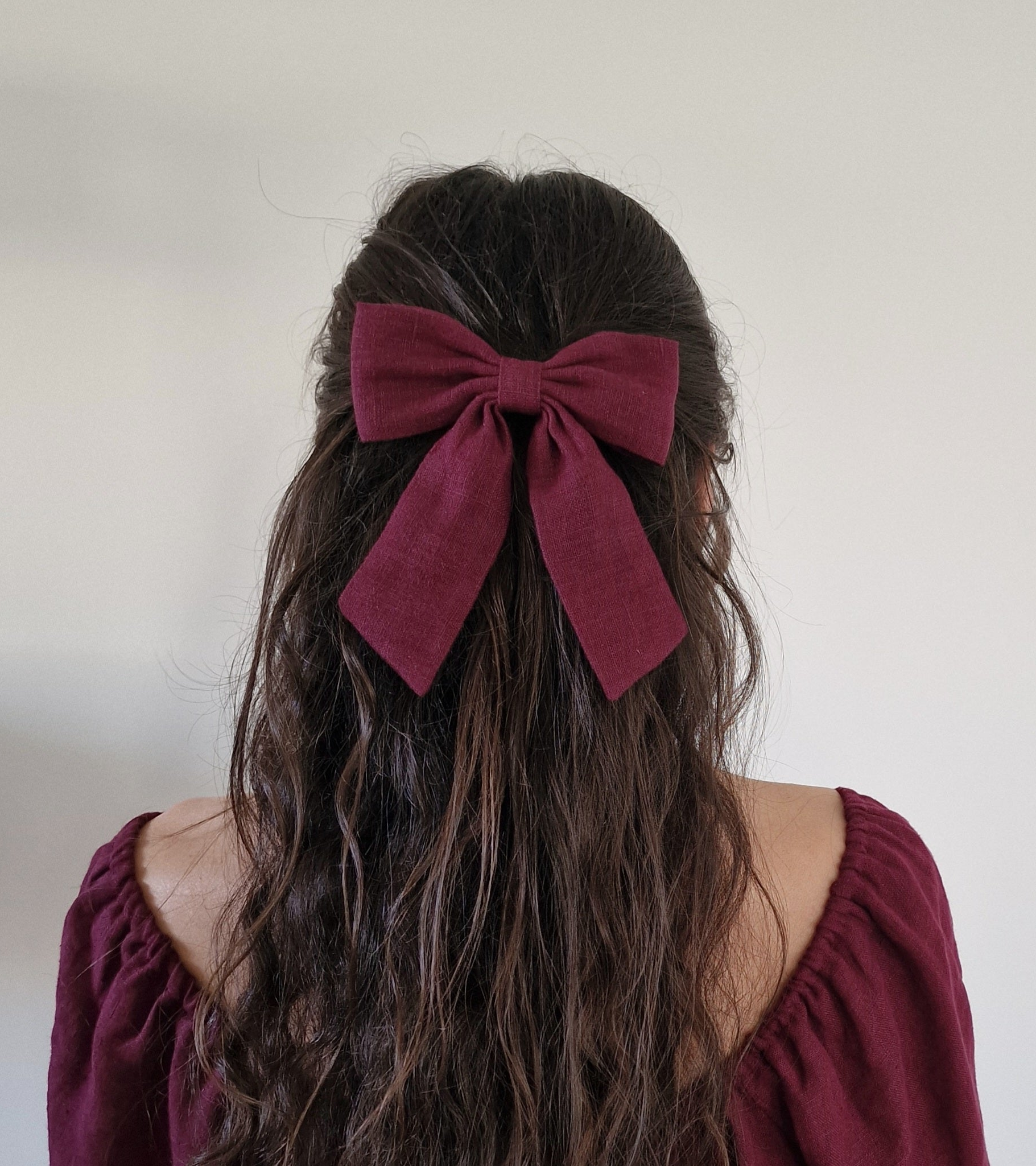 Barrette Nœud en lin